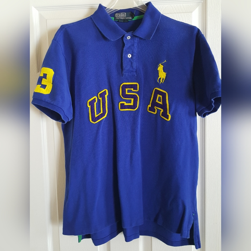 Polo Ralph Lauren Mens USA Custom Fit Big Pony #3 Short Sleeve Polo